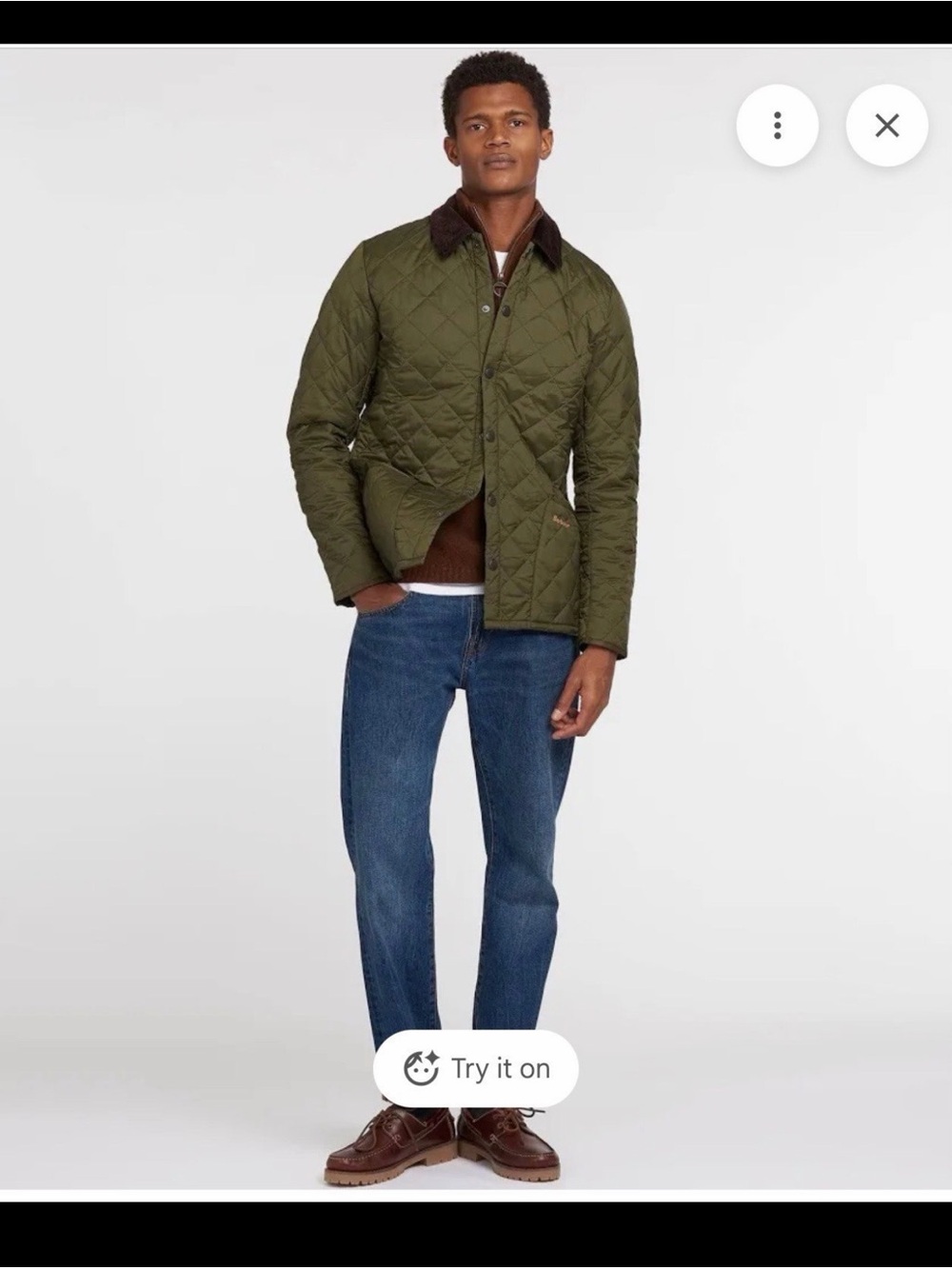 Barbour Heritage Liddesdale Quilted Green Jacket.